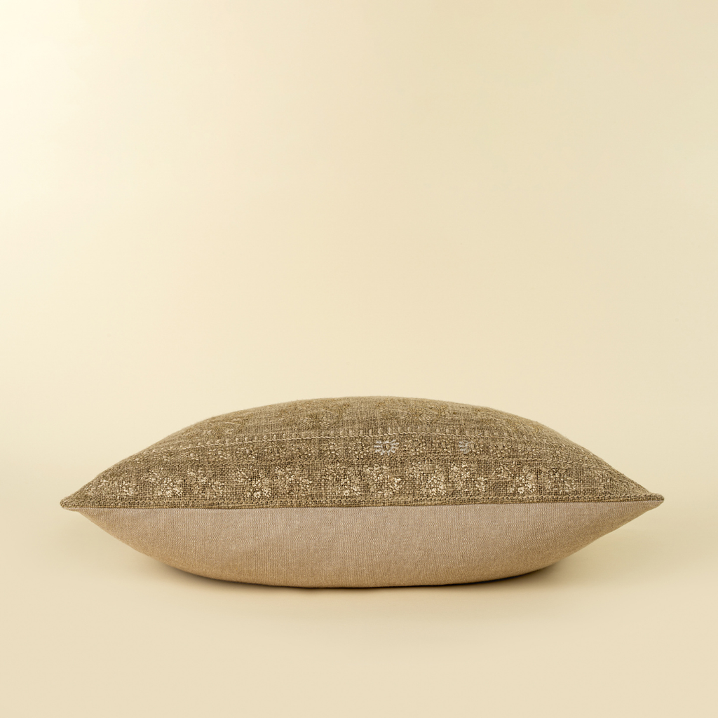 Nisha Embroidered Pillow - Sage (Two Sizes Available)