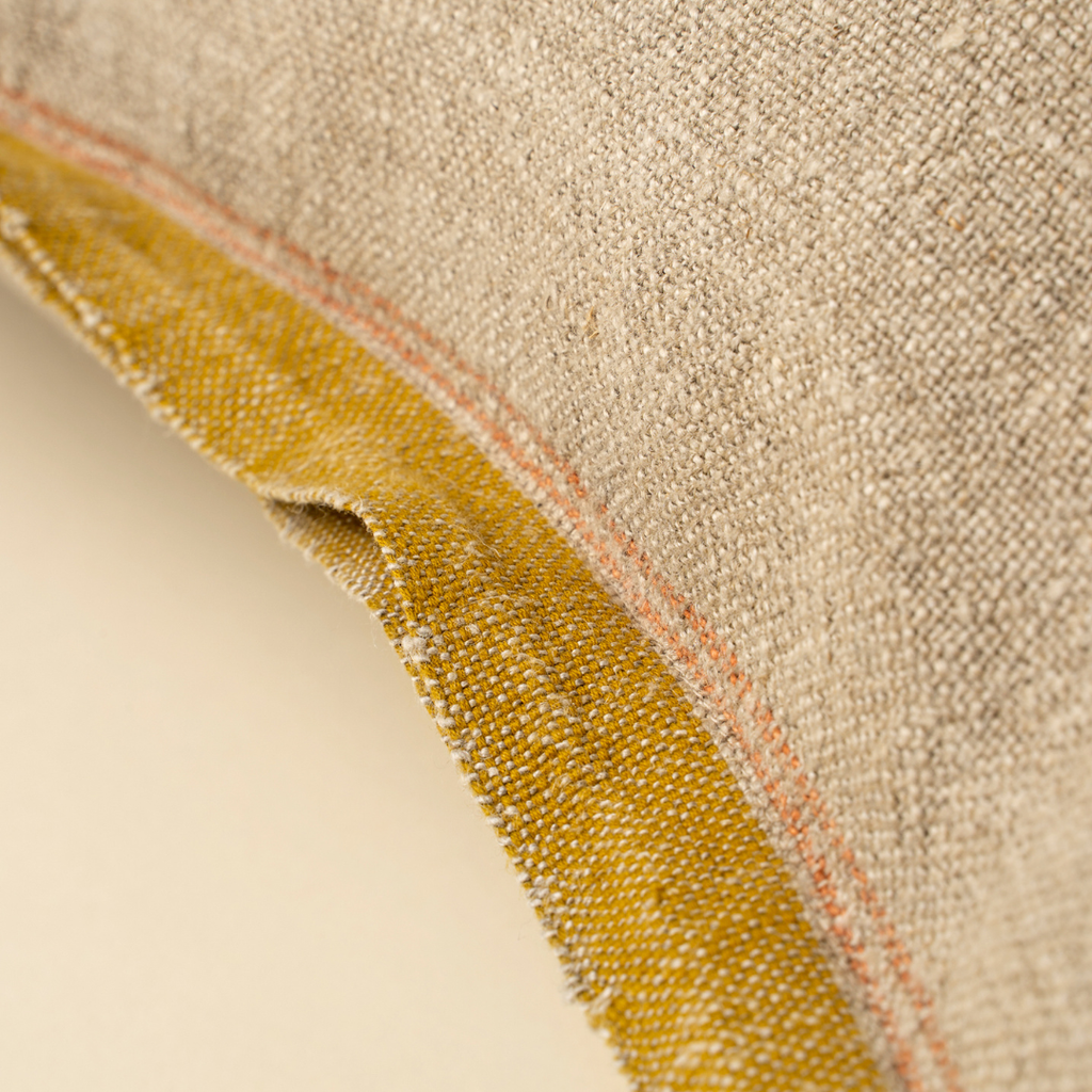 Selvage Linen Pillow - Sunflower (20" x 20")