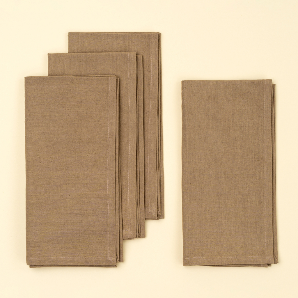 Calla Cotton Napkins - Truffle (Sold Individually)