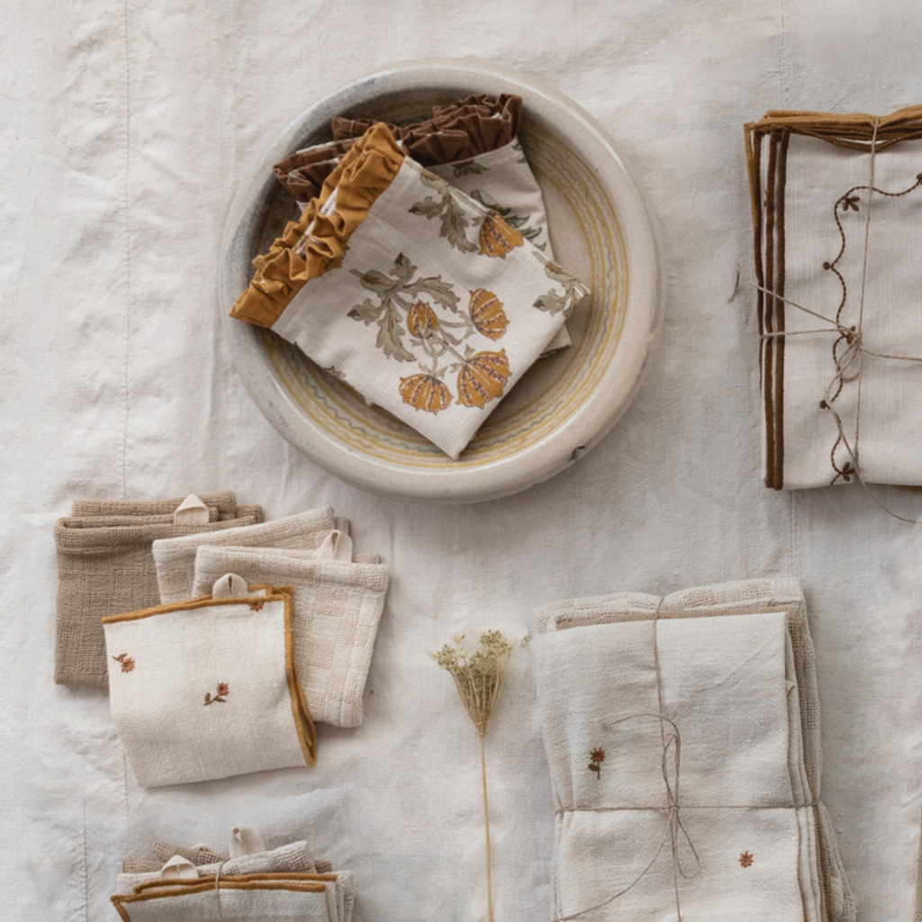 Floral Cotton Tea Towel (Two Styles Available)