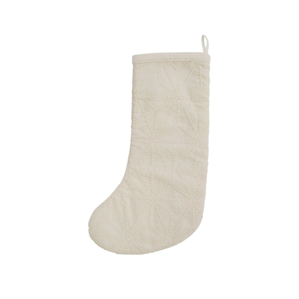 Snowdrift Embroidered Stocking