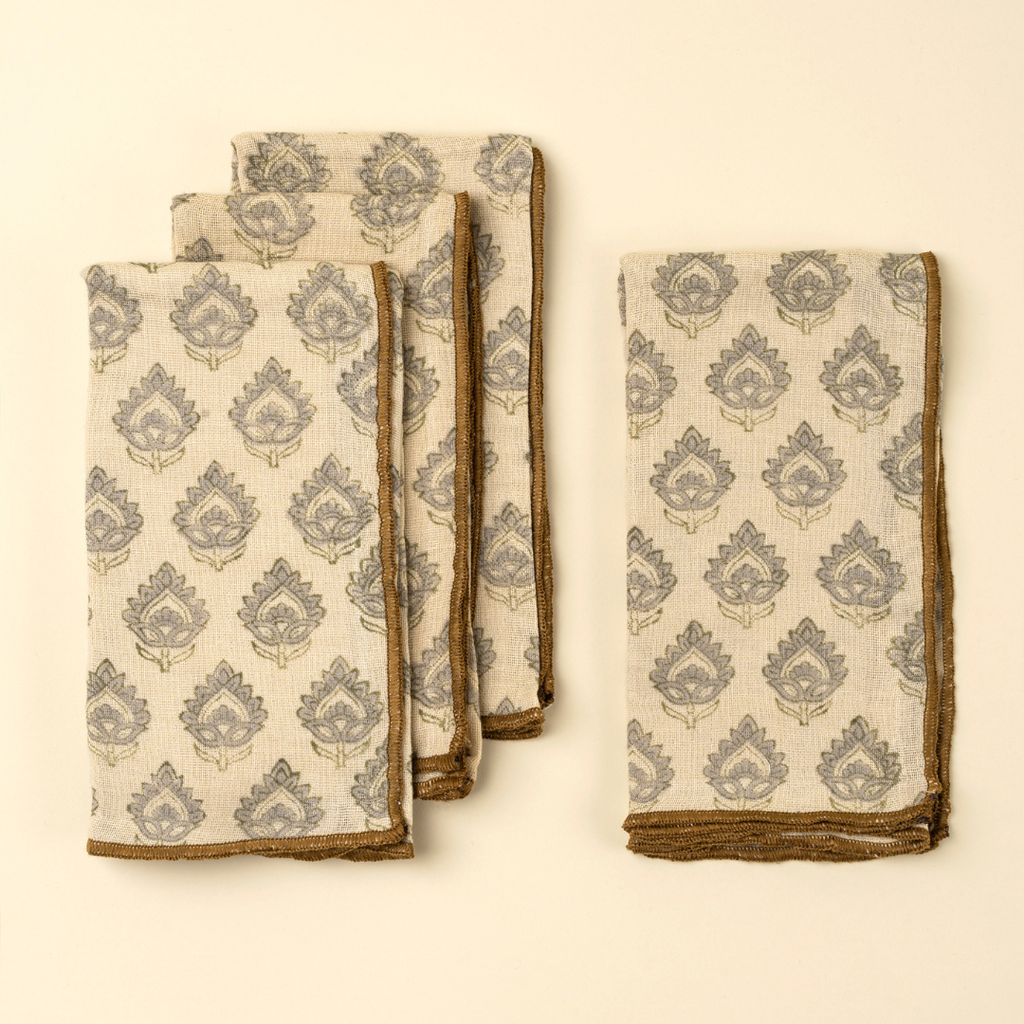 Ritika Block Print Napkins (Sold Individually)