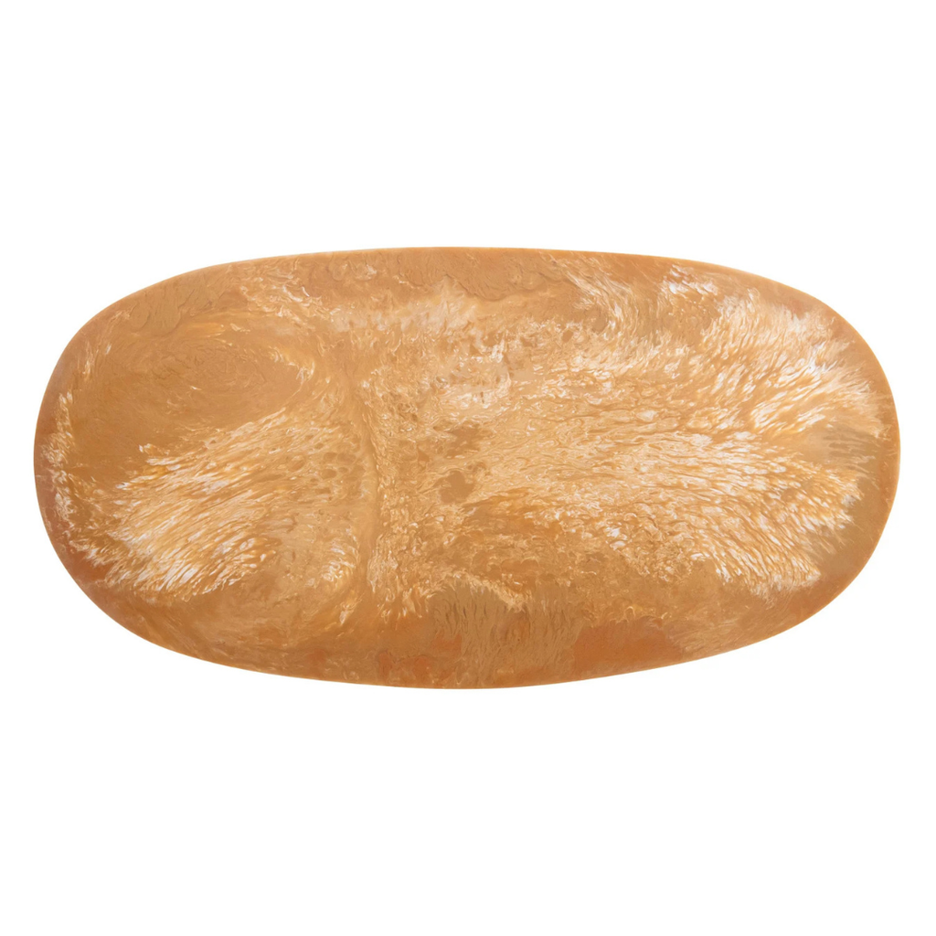Oval Marbled Resin Platter