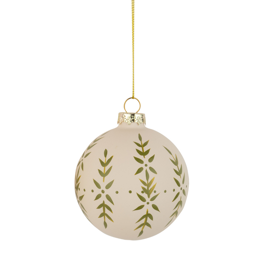 Botanical Glass Ball Ornaments (Two Styles Available)