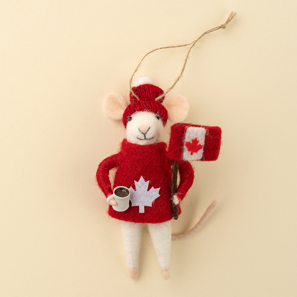 Cozy Canuck Mouse Ornament