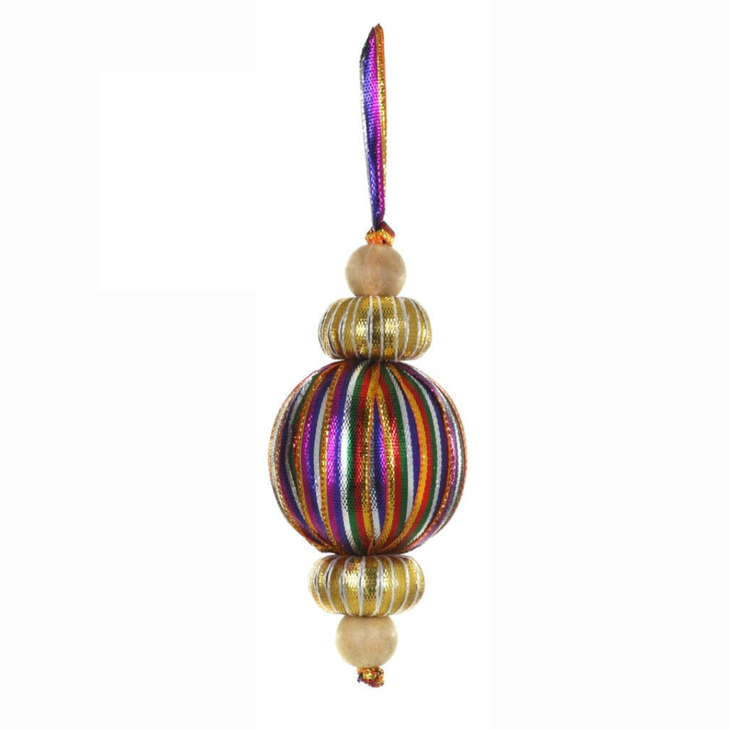 Beads & Ribbon Bauble Ornaments (Two Sizes Available)