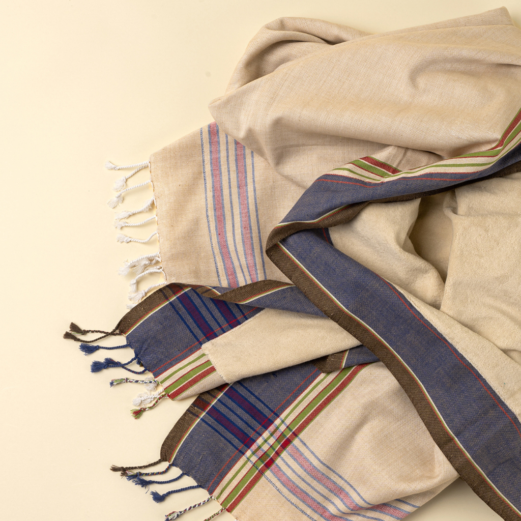 Kikoy Beach Towel / Sarong - Natural