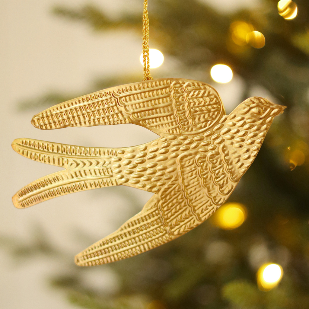 Dove Ornament - Antique Brass (Two Sizes Available)