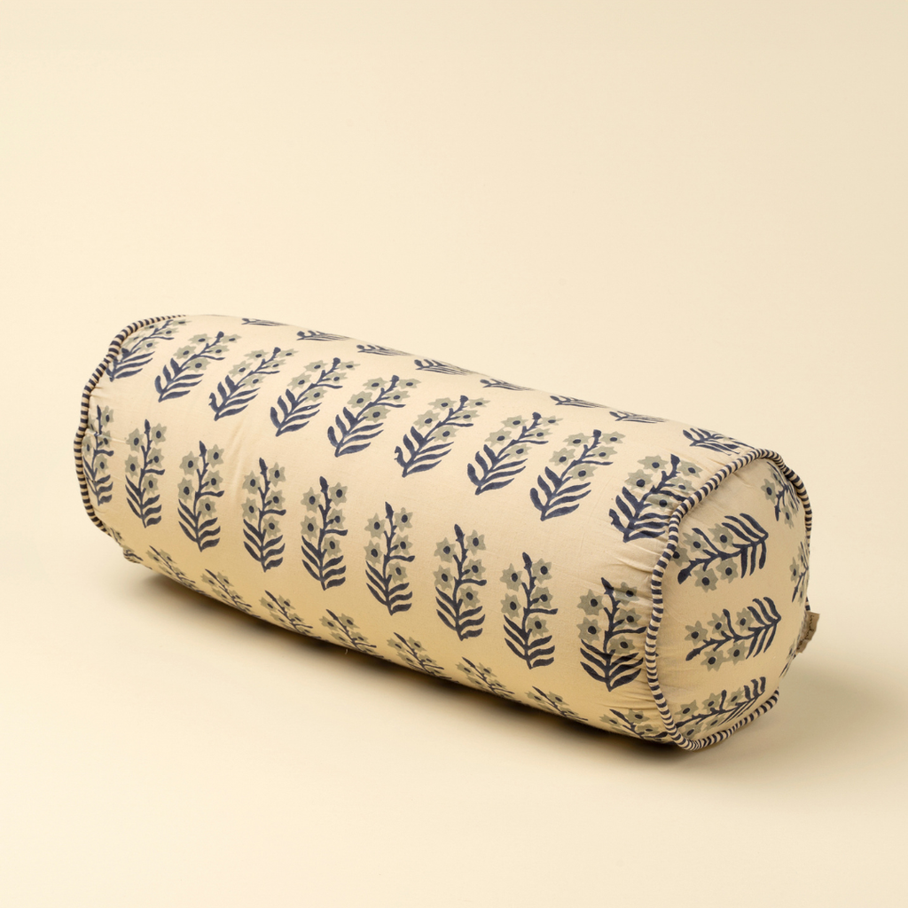 Sita Block Print Bolster Pillow
