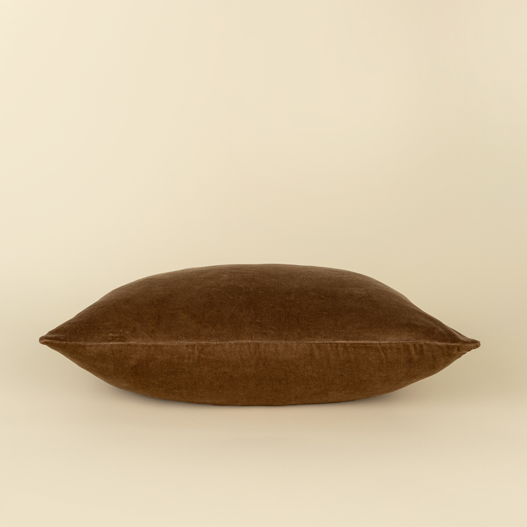 Vera Luxe Velvet Pillow - Caramel  (Two Sizes Available)