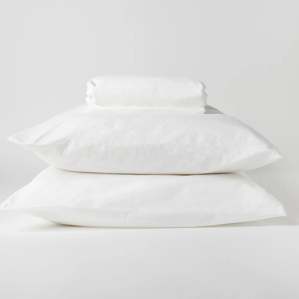 Cotton Sheet Set - Chalk (Three Sizes Available)