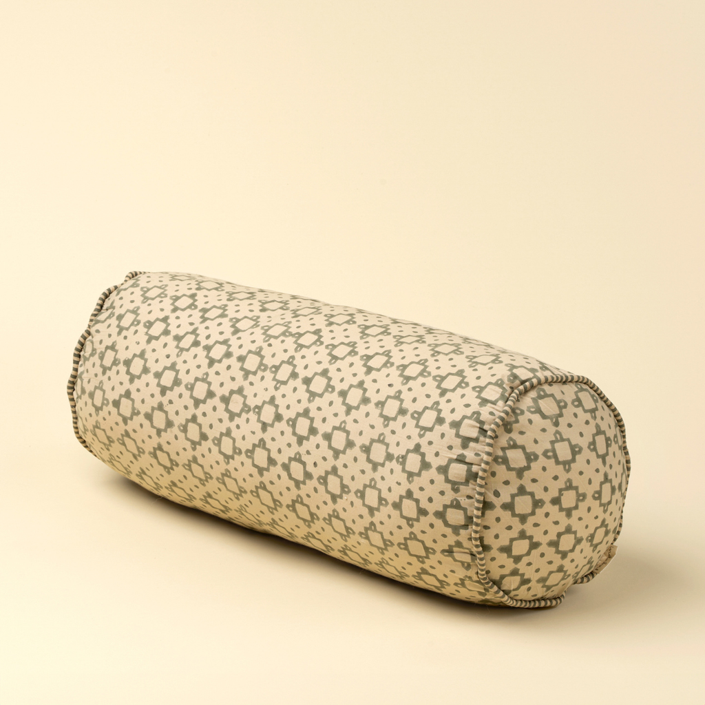 Kiran Block Print Bolster Pillow