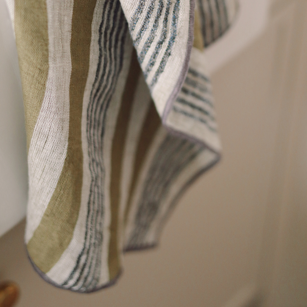 Levi Linen Tea Towel - Ochre (Sold Individually)