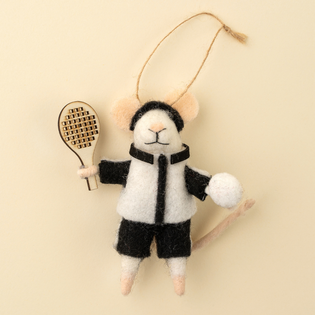 Pickle Ball Percy Mouse Ornament