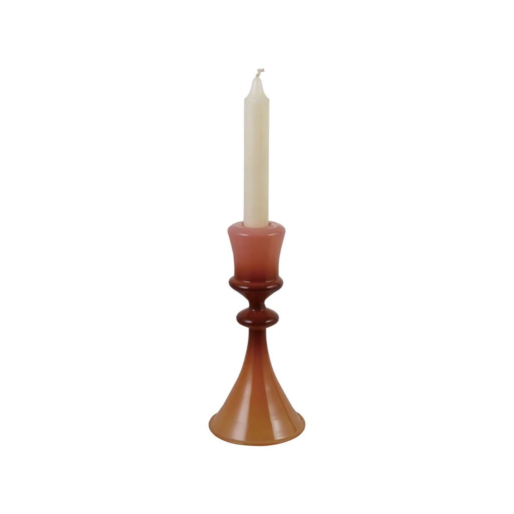Two-Tone Glass Candle Holder