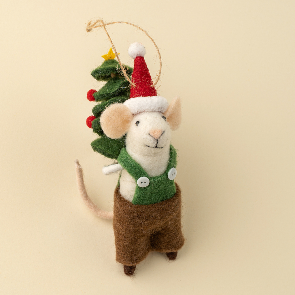 Tree Toting Tom Mouse Ornament