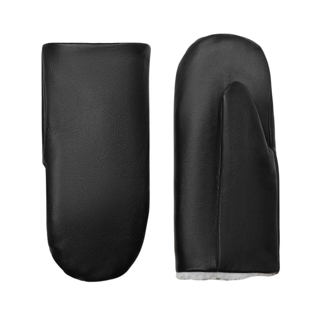 Made in Canada Leather Mittens - Black