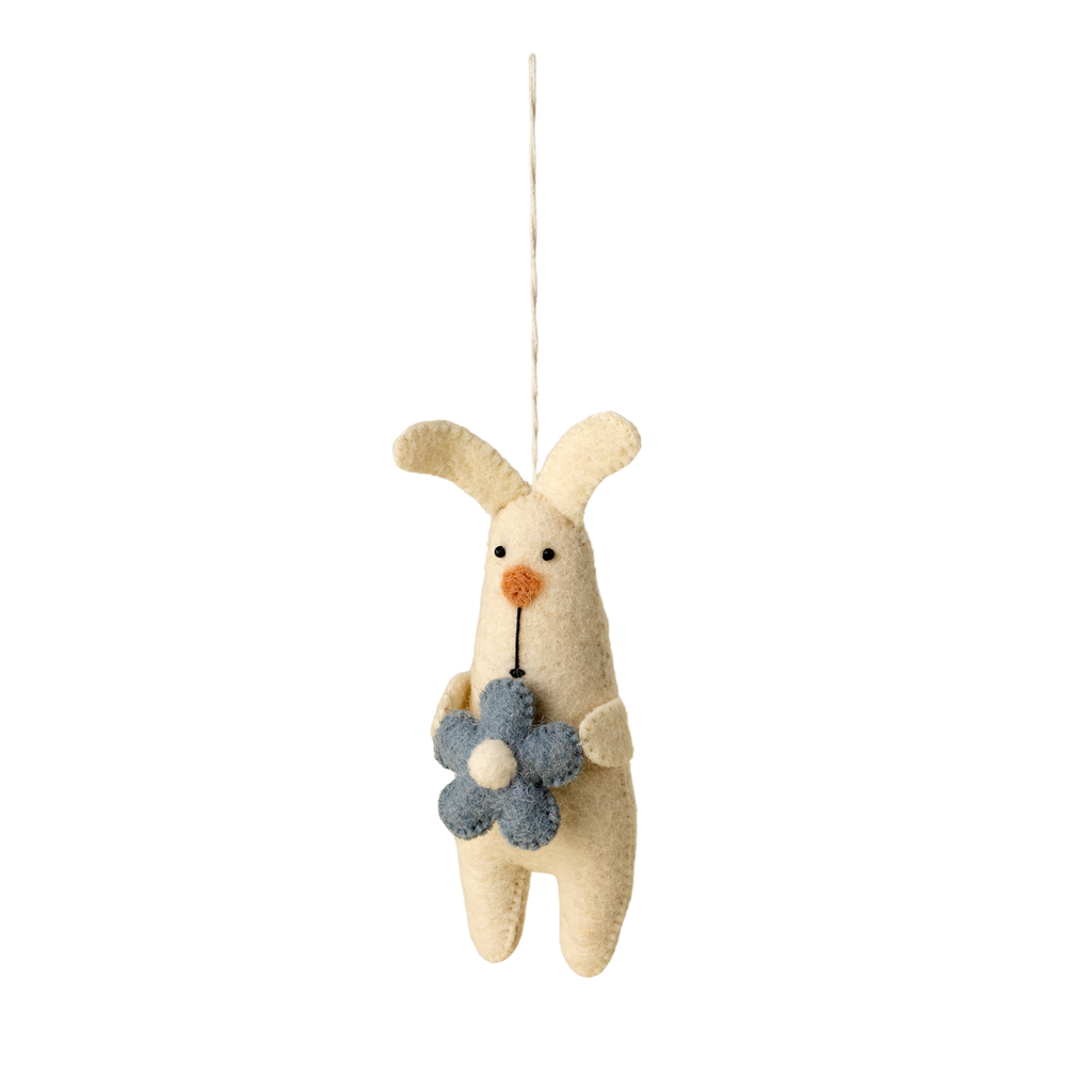 Blossom Bunny Ornament (Three Colours Available)