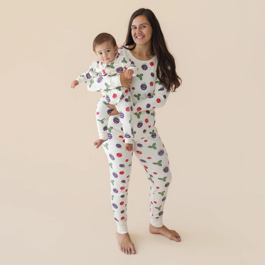 Parade Organics Signature Print '2-Way' Zipper Romper - Blackberries