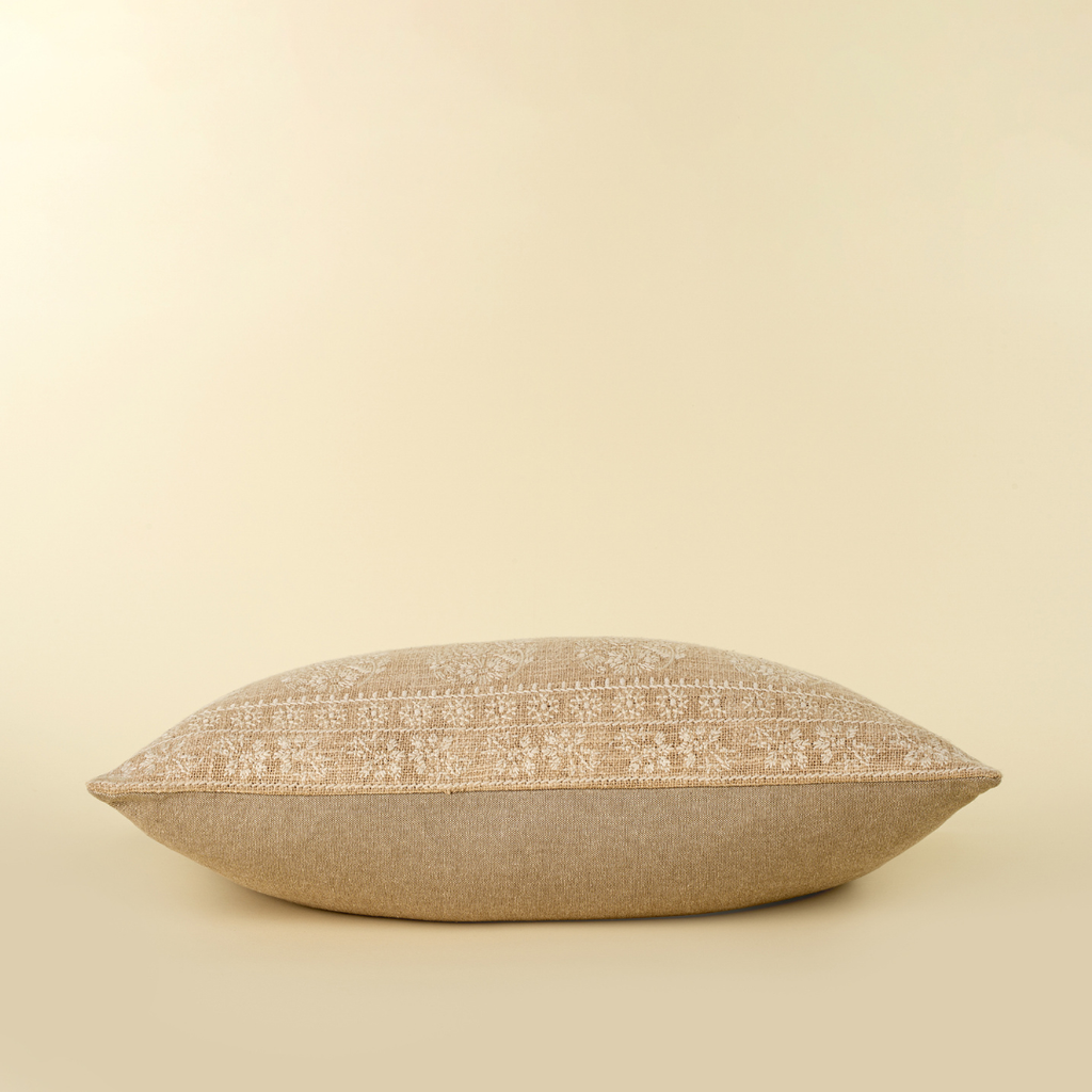 Nisha Embroidered Pillow - Ivory (Two Sizes Available)