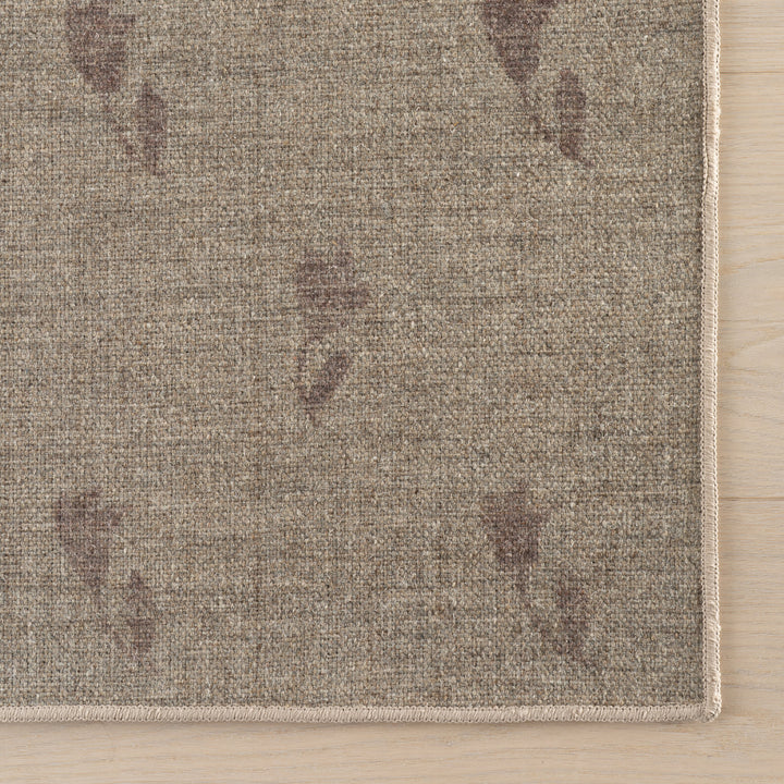 Dash & Albert - Flora Soft Floral Burgundy Machine Washable Rug