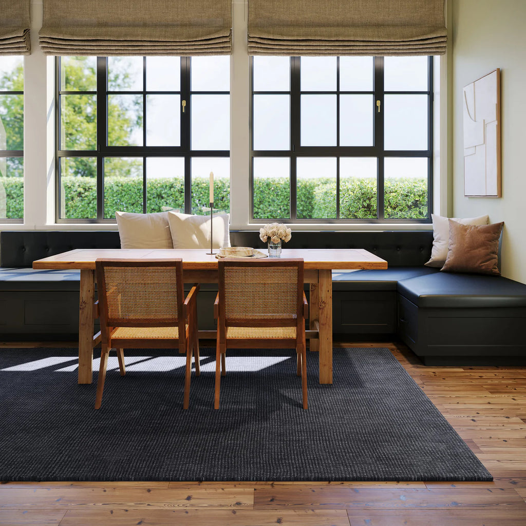 Dash & Albert - Crosby Solid Slate Blue Wool Rug