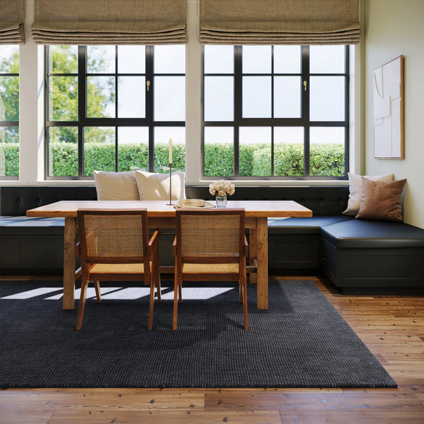 Dash & Albert - Crosby Solid Slate Blue Wool Rug