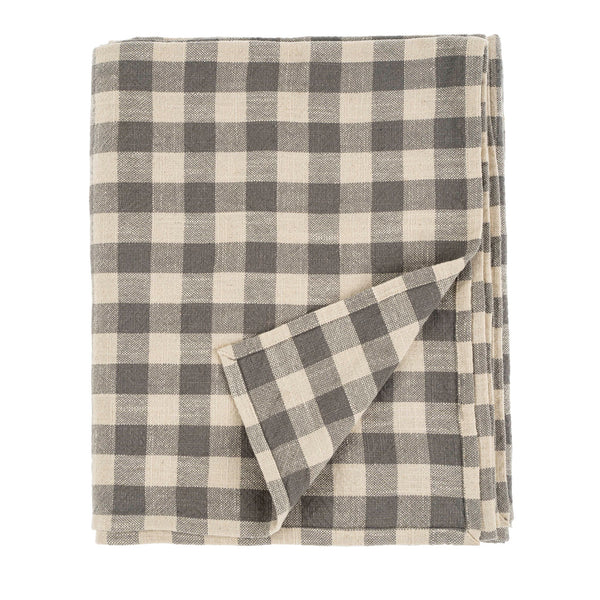 Somerset Gingham Tablecloth - Grey