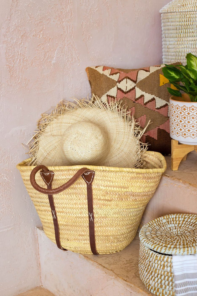 French Market Bag With Shoulder Straps