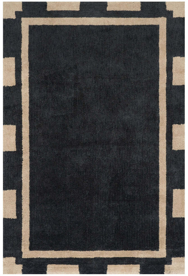 Dash & Albert - Orlina Bordered Blue Cotton Rug