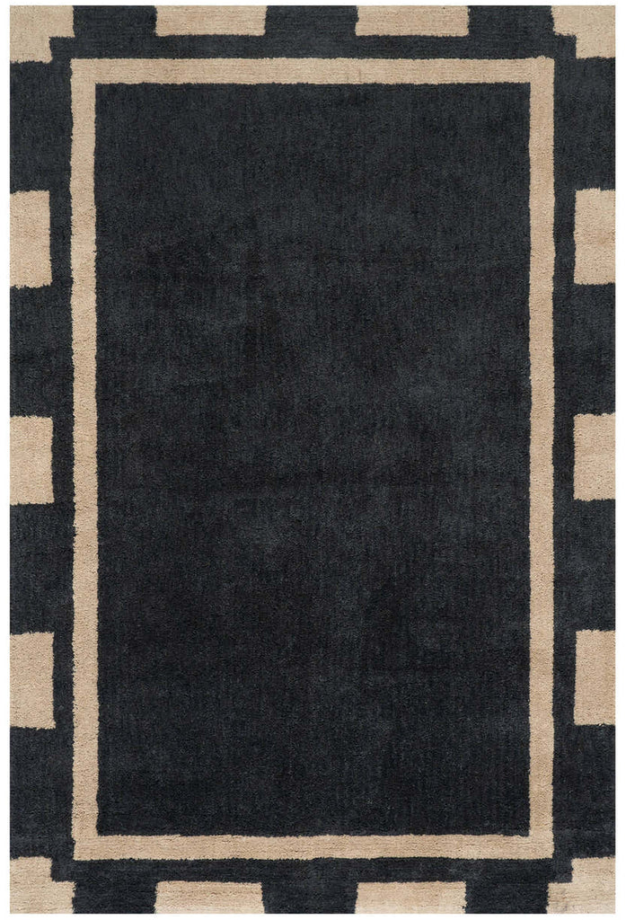 Dash & Albert - Orlina Bordered Blue Cotton Rug
