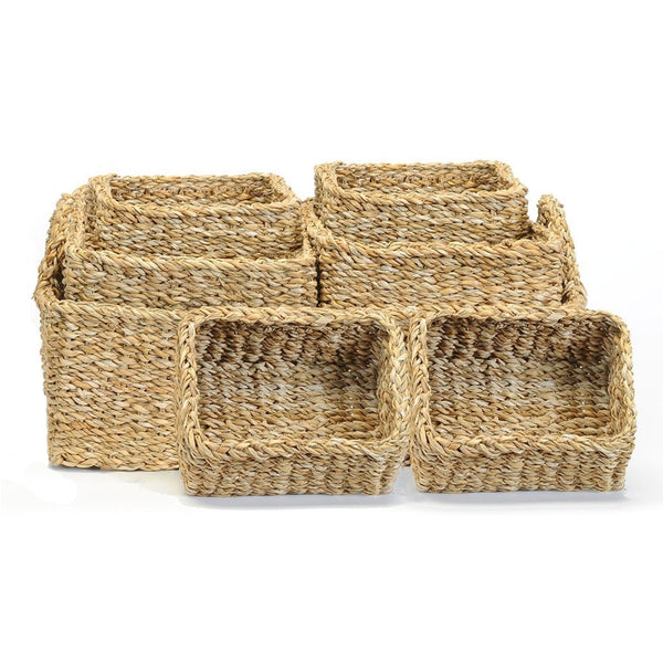 Set of 7 Seagrass Storage Baskets