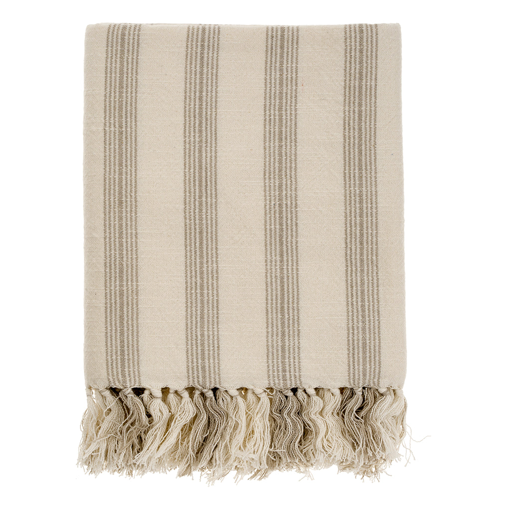 French Stripe Bath Towel - Stone