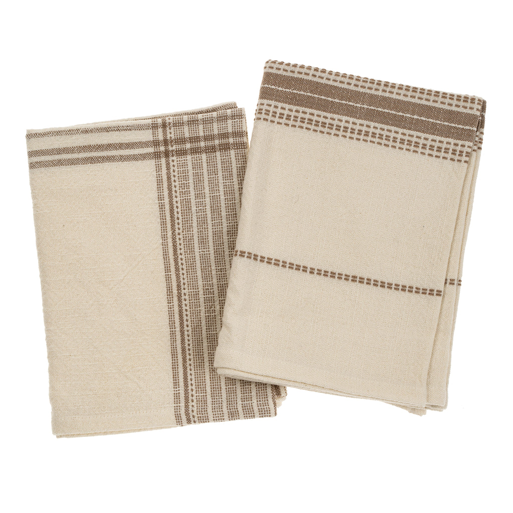 Portofino Tea Towels - Taupe (Sold Individually)