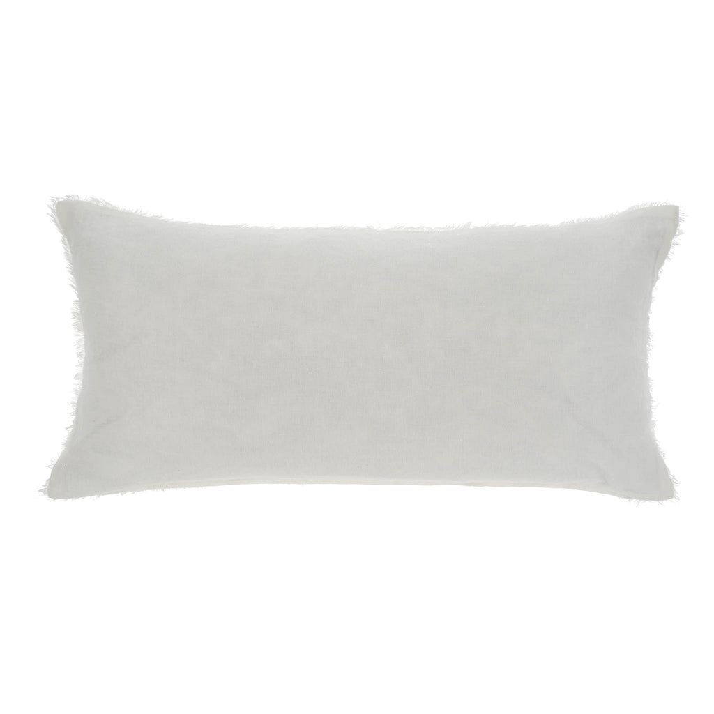 Lina Linen Bolster Pillow - Ivory (14" x 31")