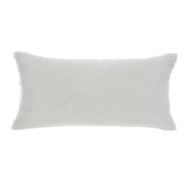 Lina Linen Bolster Pillow - Ivory (14" x 31")