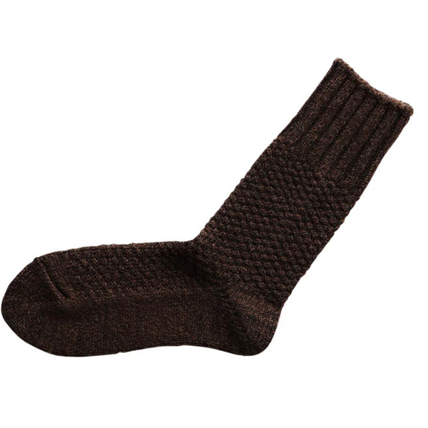 Wool Cotton Boot Socks - Mocha