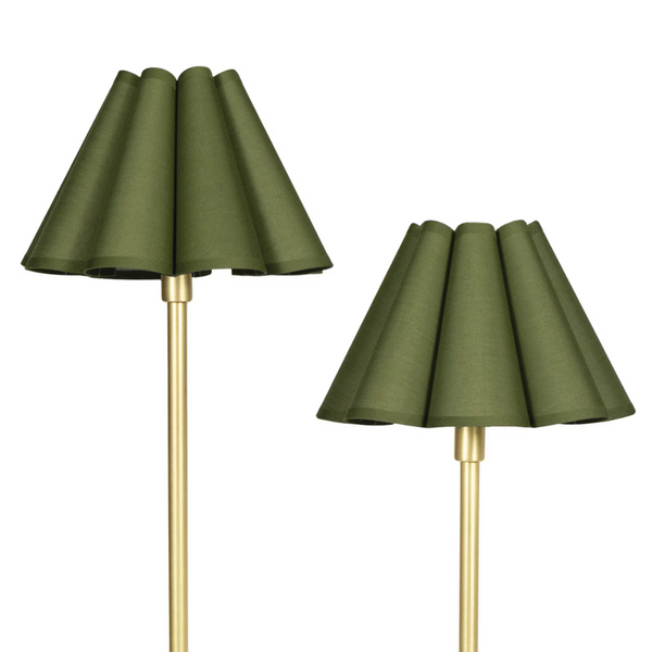 Polly Floor Lamp - Natural Brass (Available in Green)