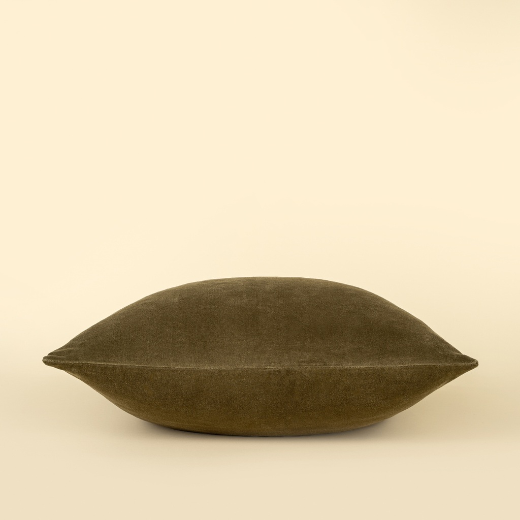 Vera Luxe Velvet Pillow - Olive (Two Sizes Available)