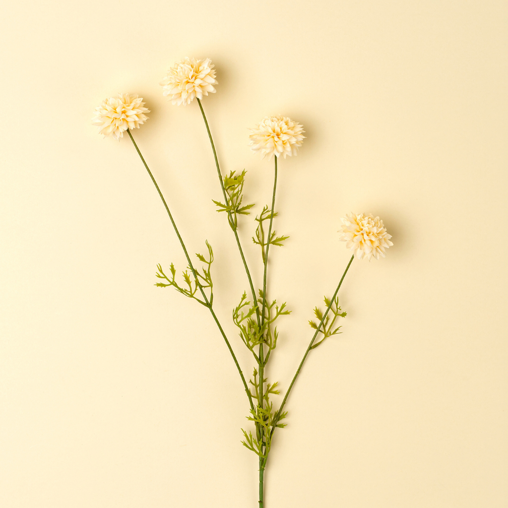 Mini Chrysanthemum Stem - Cream (22"H)