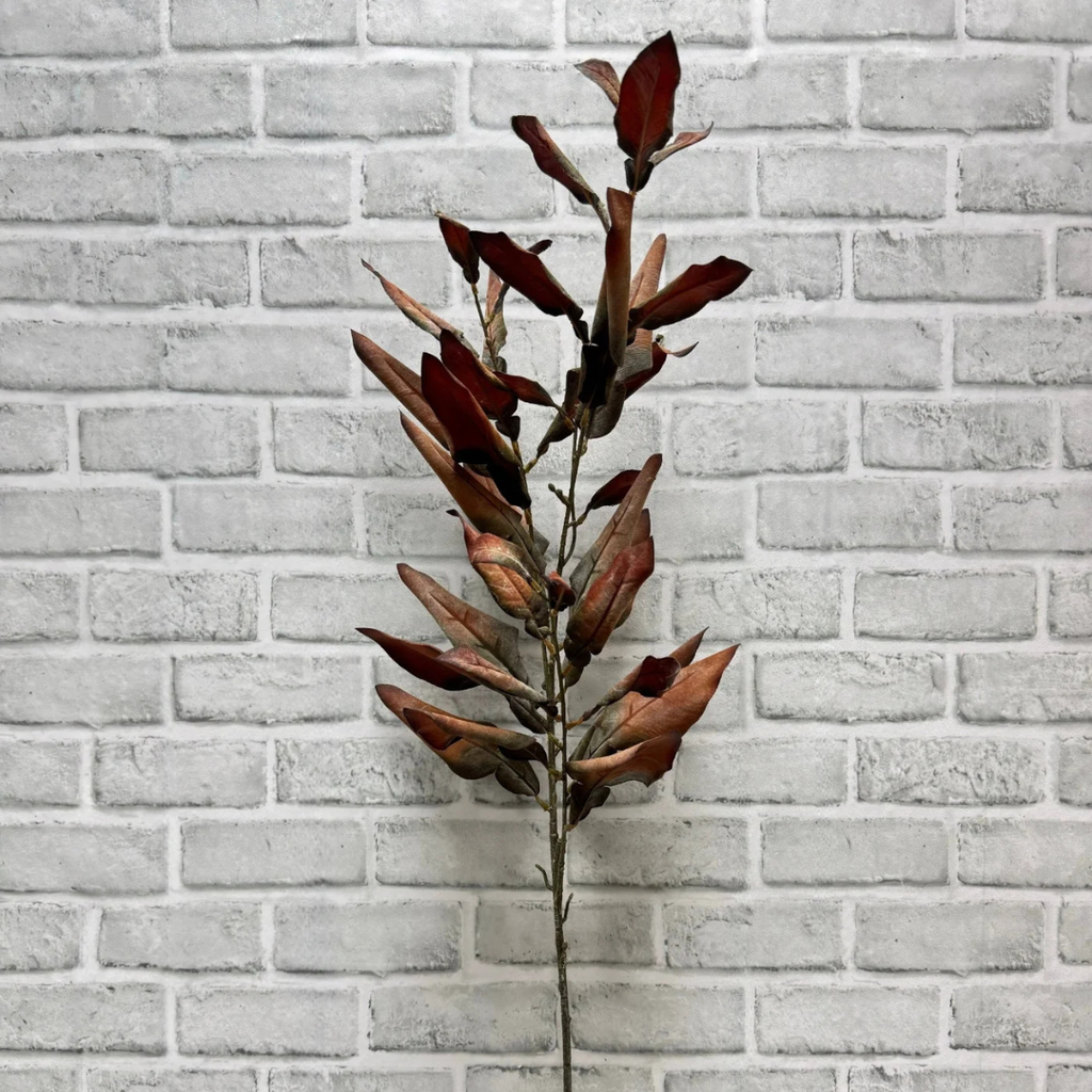 Rust Dried Leaves Stem - 38"H