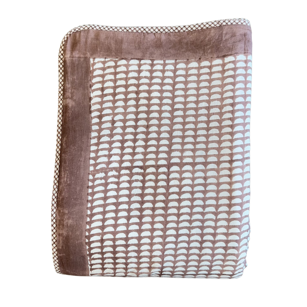 Reversible Summer Blanket - Mocha (Three Sizes Available)