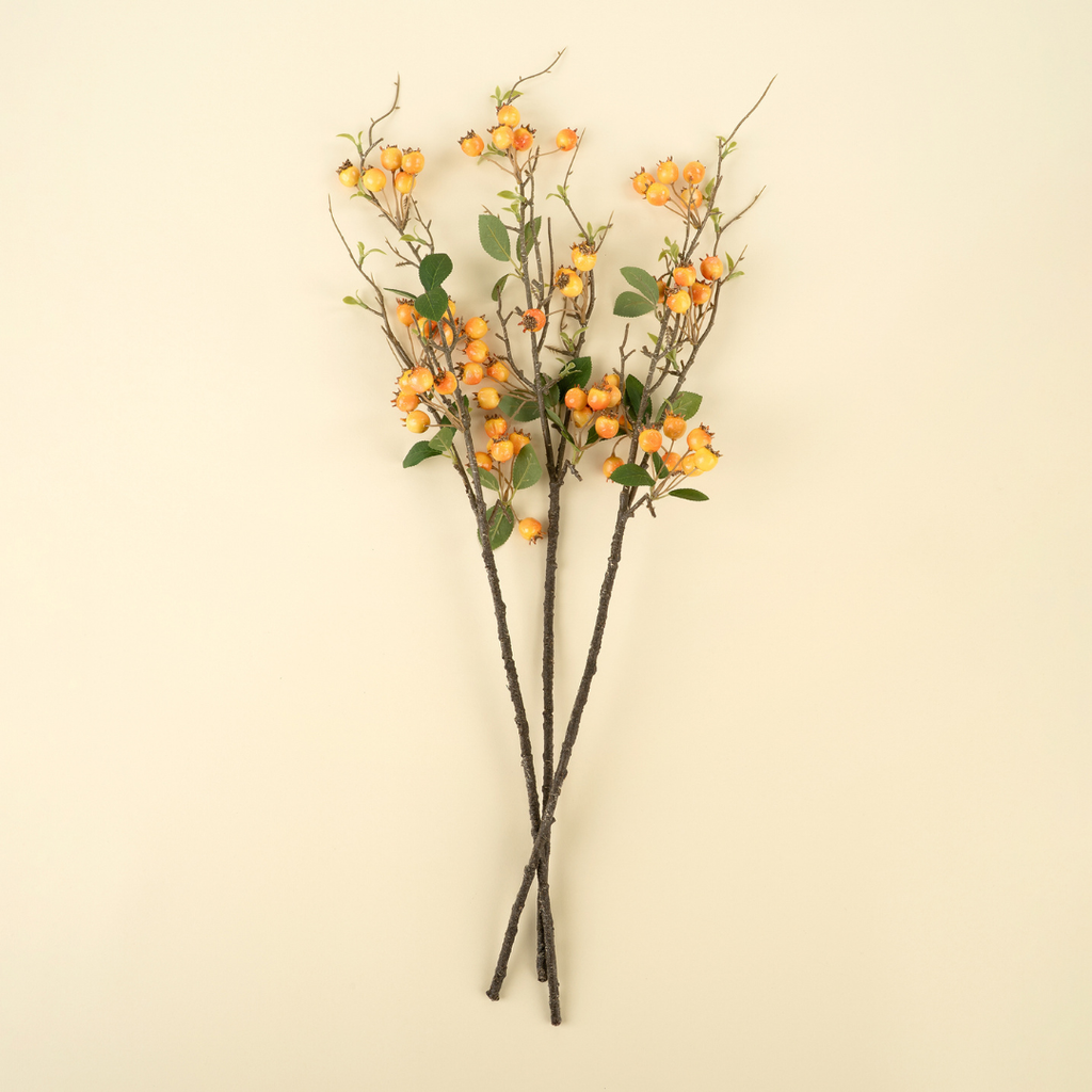 Orange Berry Branch - 24.5"H