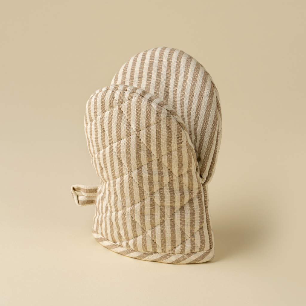 Hampton Stripe Oven Mitt - Sand