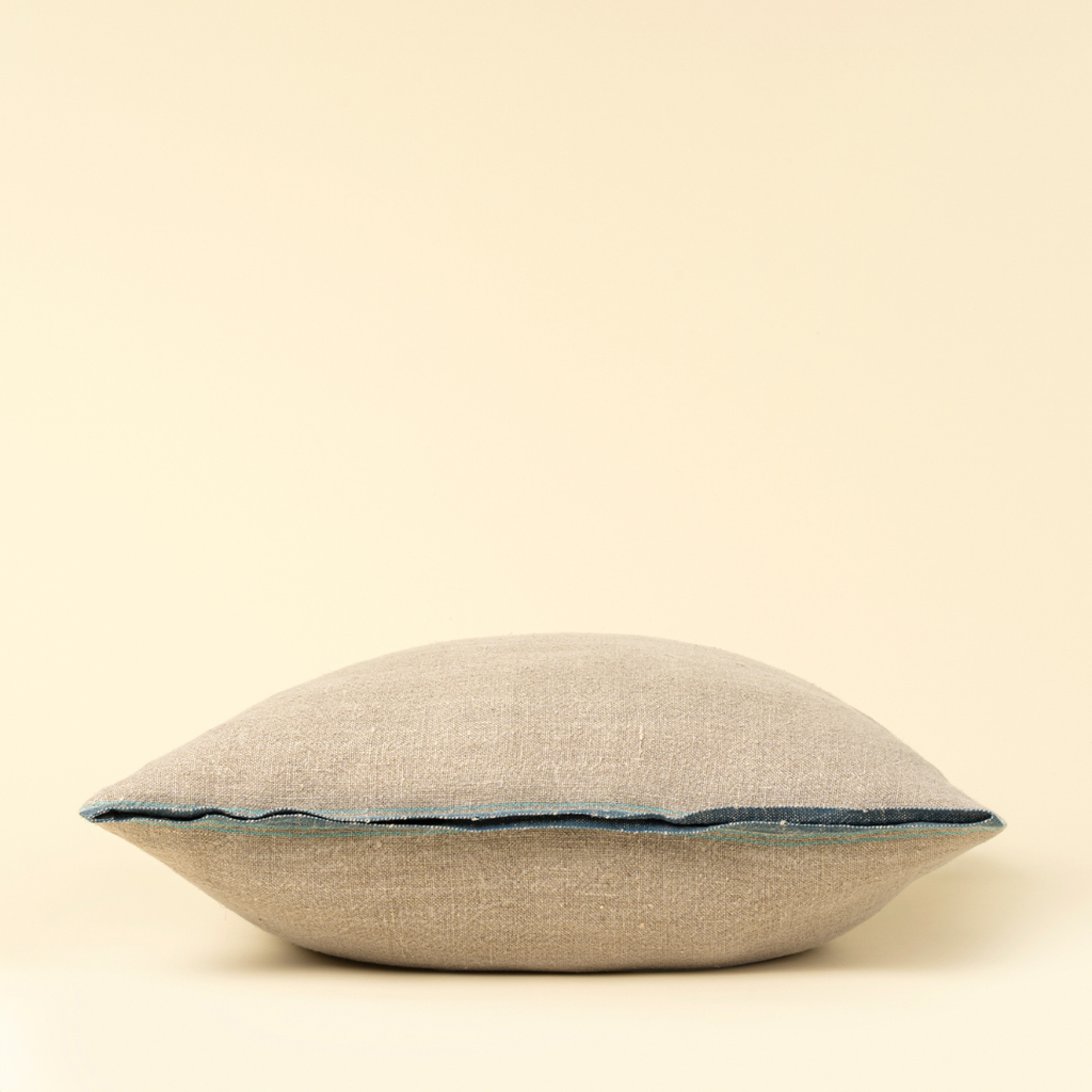 Selvage Linen Pillow - Denim (20" x 20")