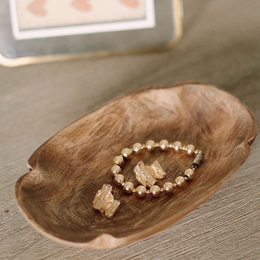 Spade Carved Dish - Oval
