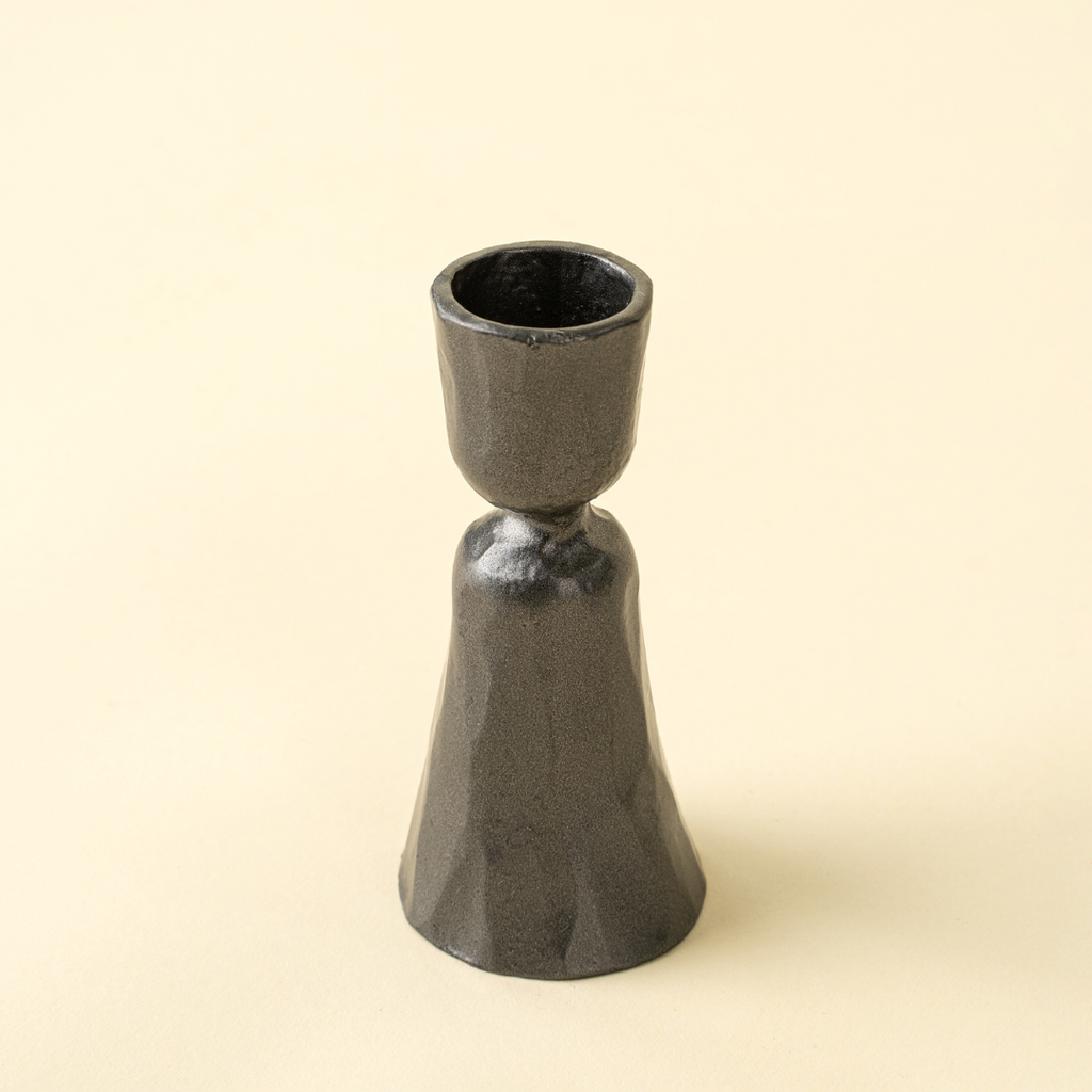 Zora Gunmetal Candlesticks
