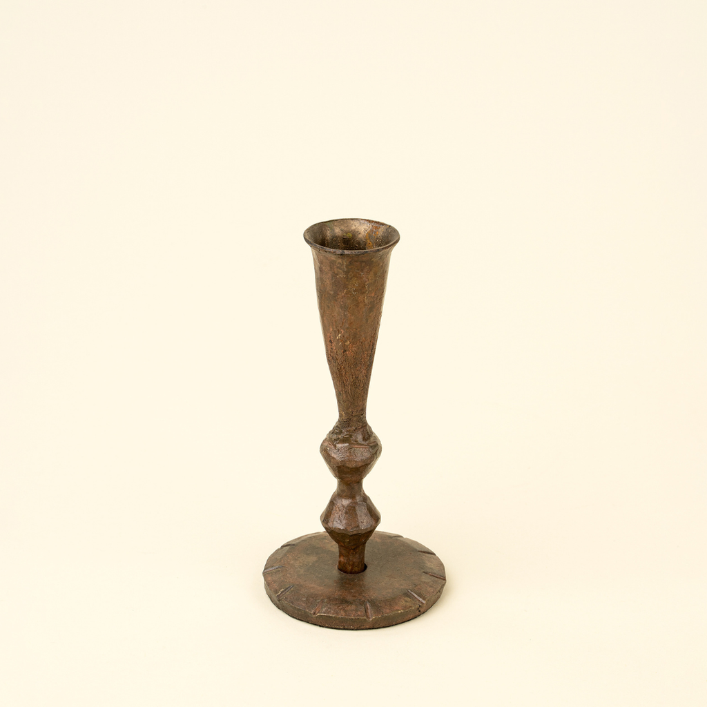 Ember Tarnished Copper Candlestick