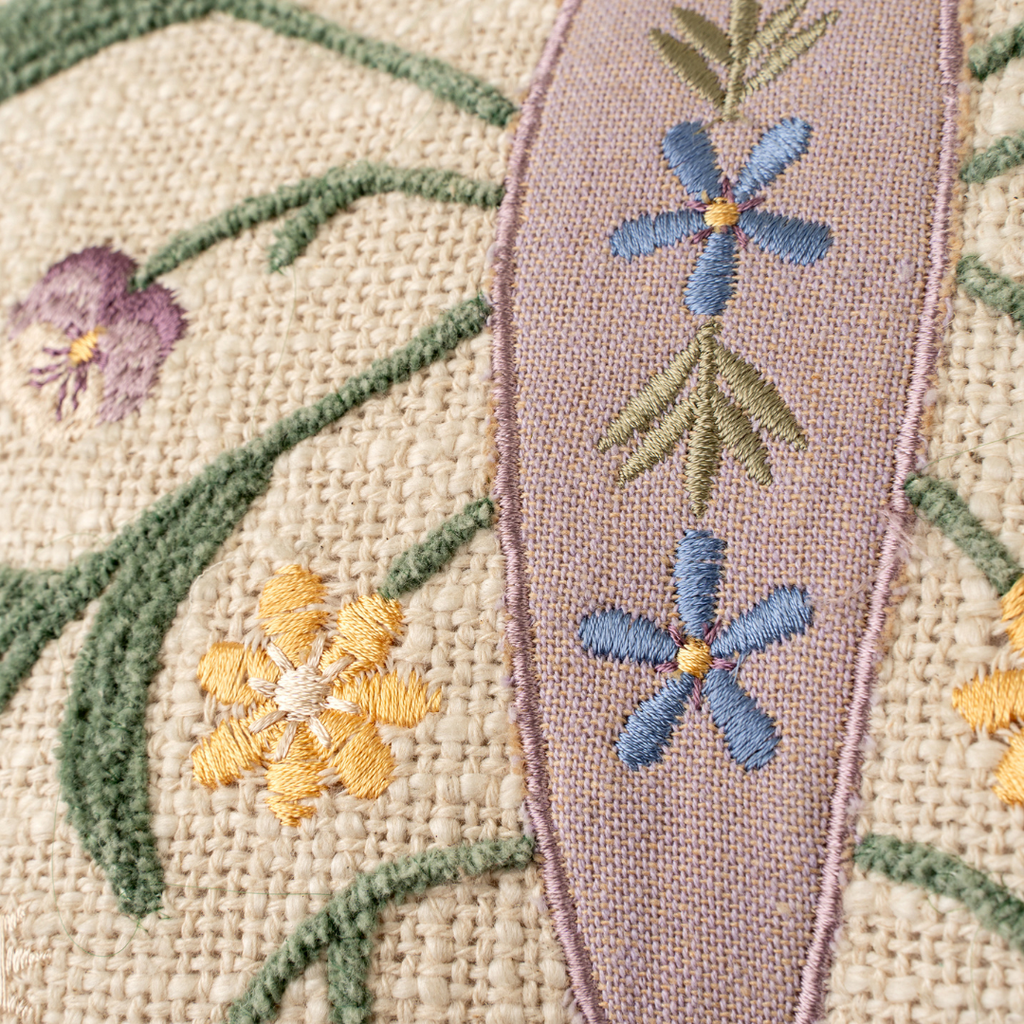 Embroidered Butterfly Pillow