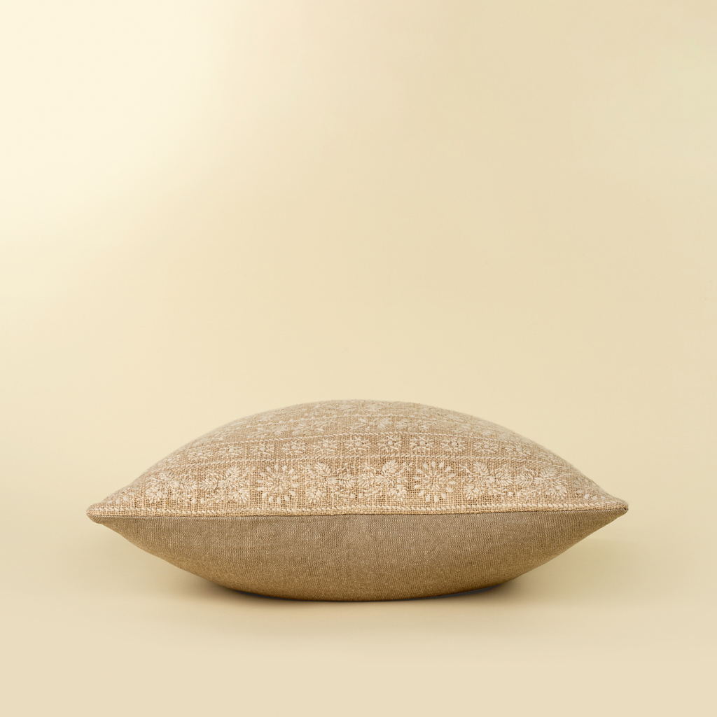 Nisha Embroidered Pillow - Ivory (Two Sizes Available)